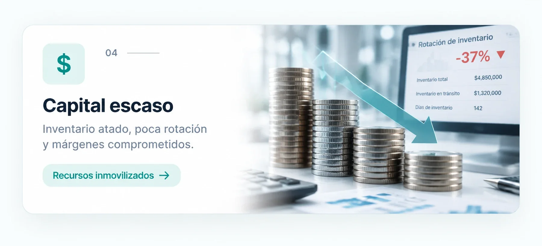 Capital escaso — recursos inmovilizados