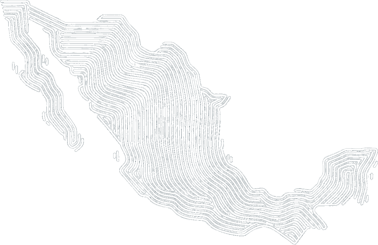 Mapa de México estilo México 68